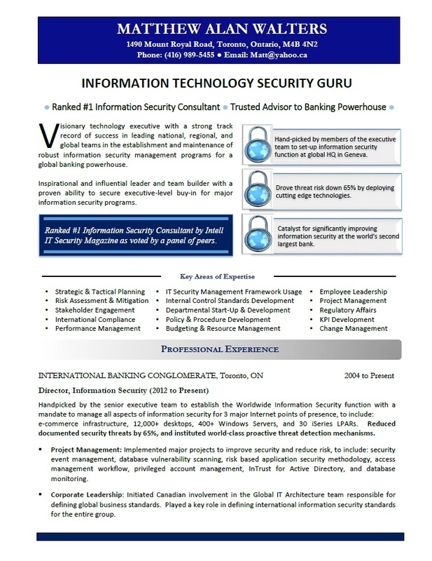 Executive resume writing Example